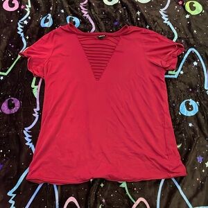 Merlot red SIZE ONE 1 XL TORRID TEE SHIRT STRAPPY